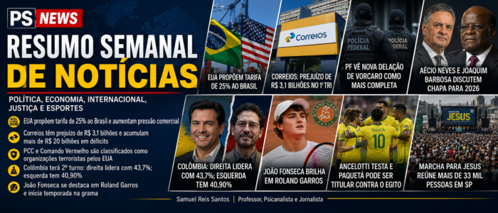 GIRO SEMANAL DE NOTÍCIAS: TARIFAS DOS EUA, PCC E CV TERRORISTAS E OS BASTIDORES DE BRASÍLIA