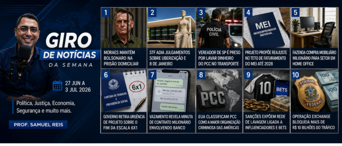 GIRO DE NOTÍCIAS PS NEWS: DESTAQUES DO JUDICIÁRIO, ECONOMIA E SEGURANÇA NA SEMANA
